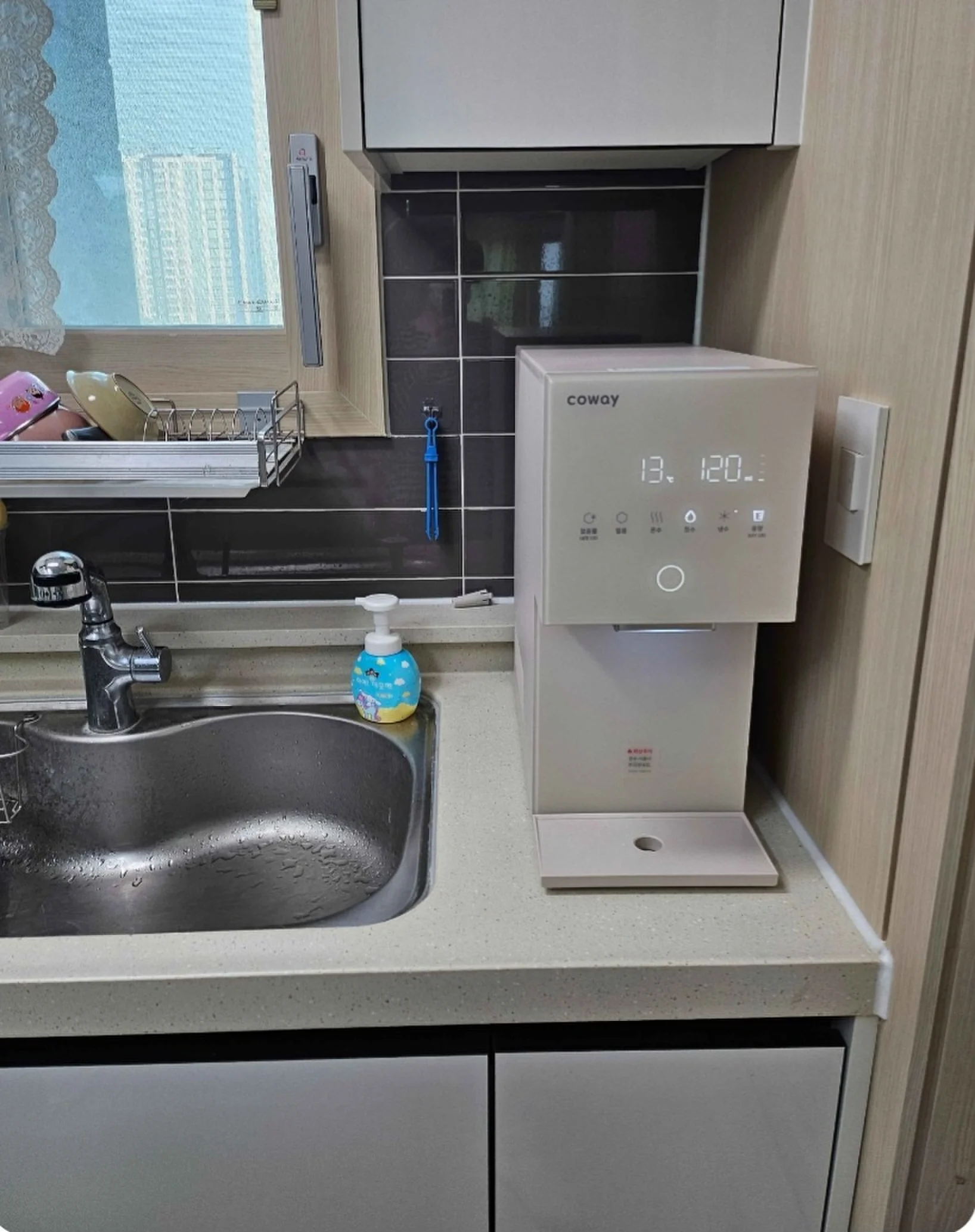 정수기렌탈 강남구 청담 아이콘얼음정수기 미니 chpi-7430n 설치 후 코웨이 정수기렌탈